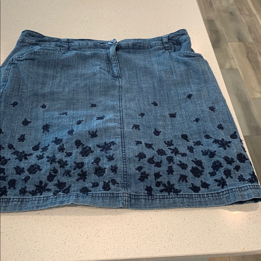 Karen Scott Blue Denim Skort